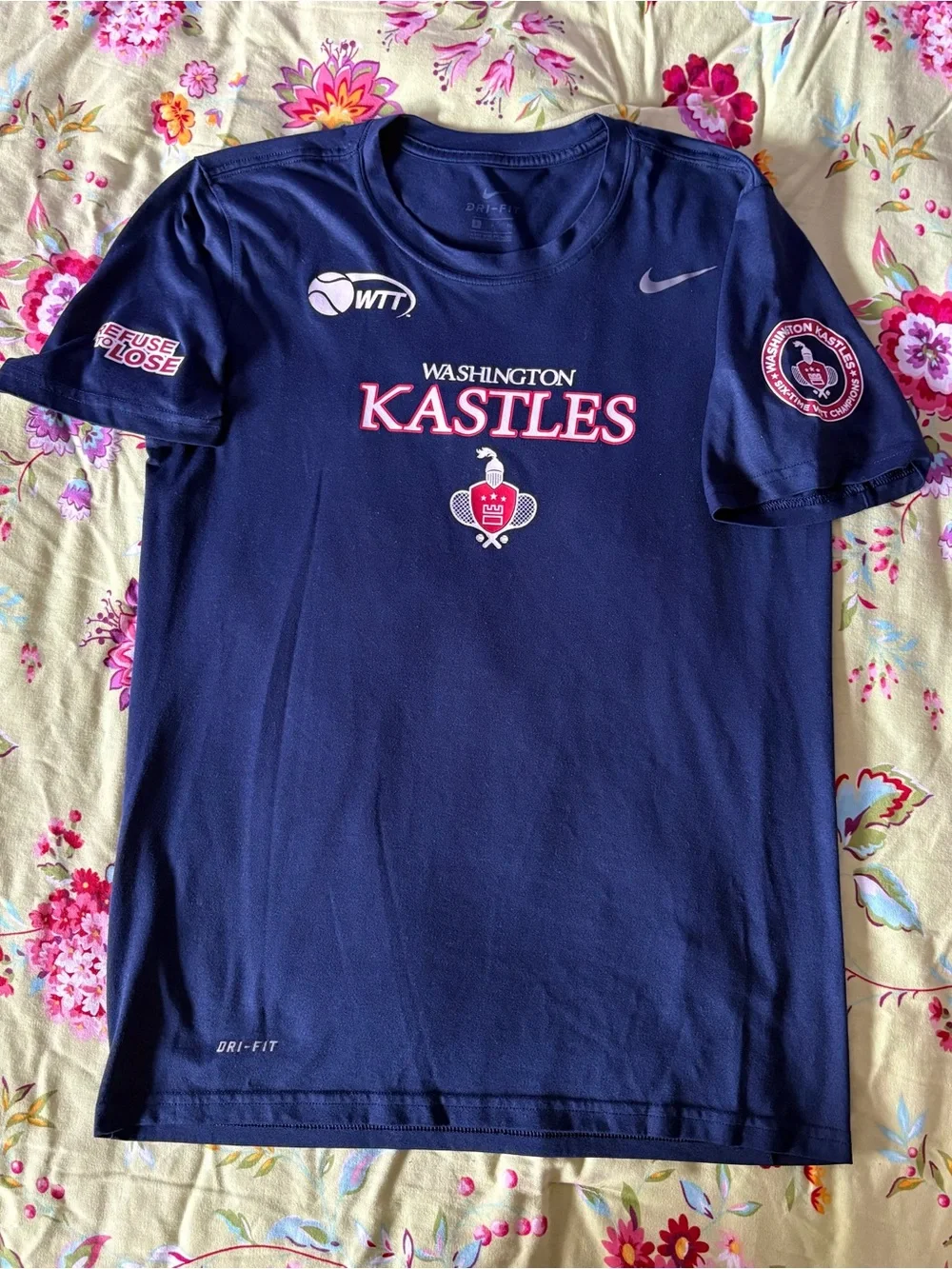 Washington Kastles x Nike Dri-Fit WTT World Team Tennis 6 time champs tee S NWOT